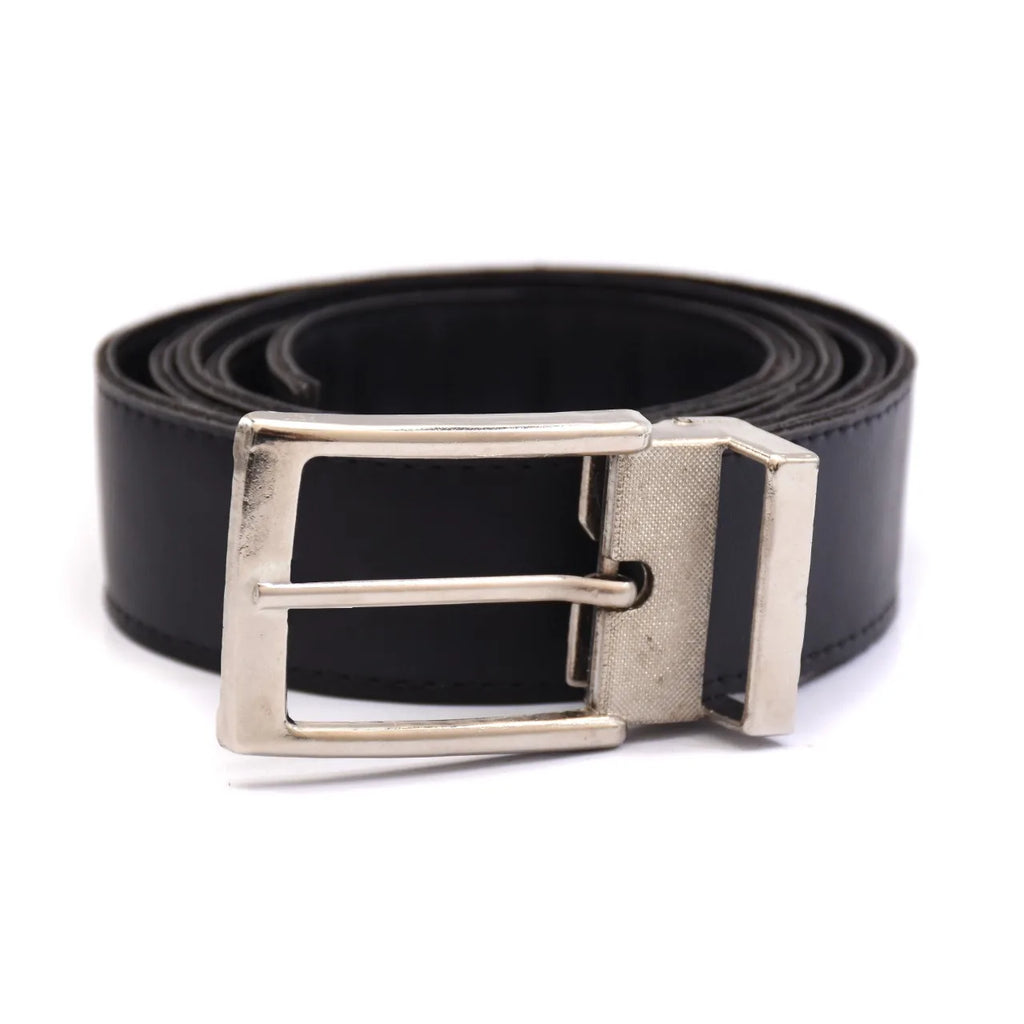 Kit 2 Belts Male Casual Synthetic Buckle Metal Black and Brown Work Ride Ready Delivery 2041