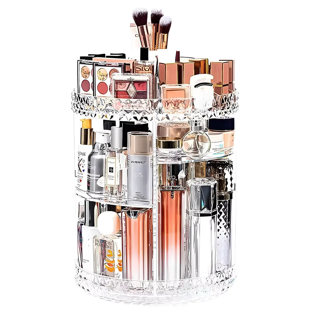 Cosmetic Perfume Makeup Organizer 360 ° Diamond Swivel Makeup Organizer