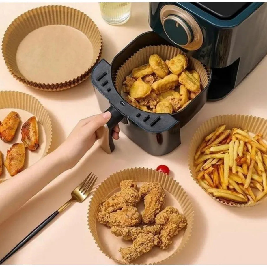 Airfryer Shape 100 PCs Disposable Round And Square Nonstick For Baking Paper Deep Fryer Baking Protector