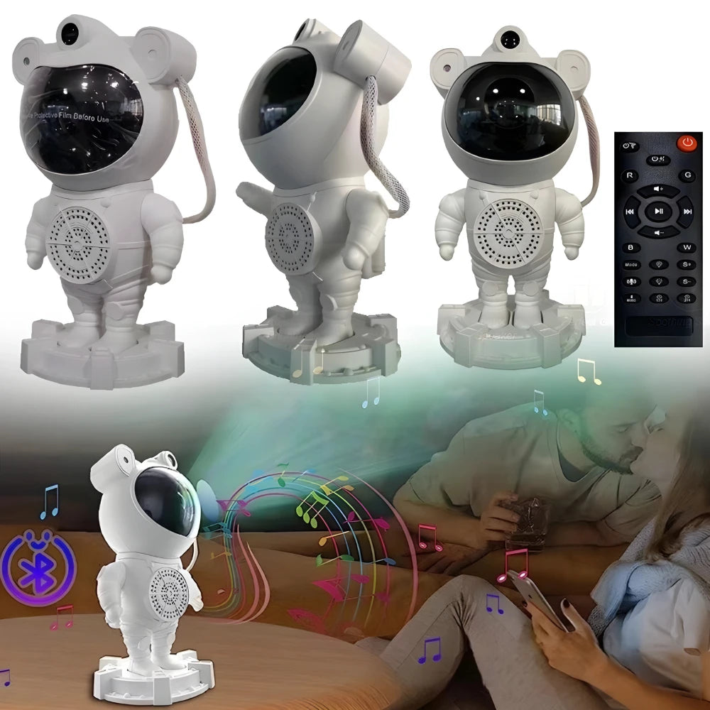 Projetor Galaxia Estrelas Nebulosa Astronauta Som Bluetooth