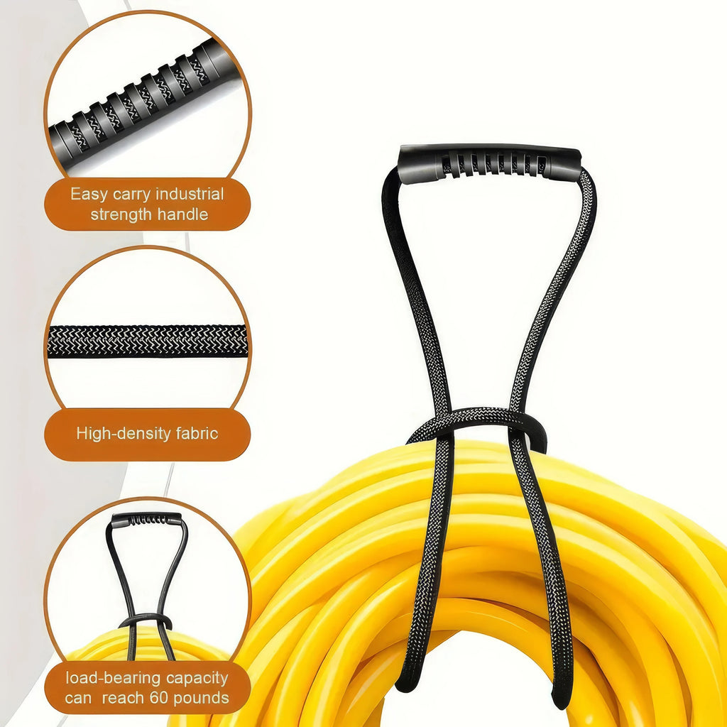 2 Heavy-duty Storage Straps, Suitable for Wires, Cables, and Water Pipes, Handheld Binding Solution for Easy Hanging