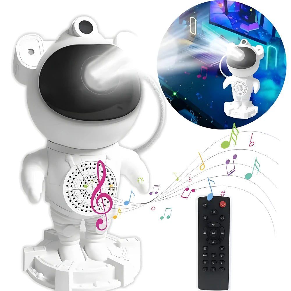 Projetor Galaxia Estrelas Nebulosa Astronauta Som Bluetooth