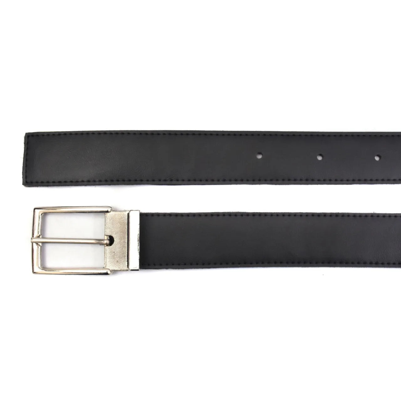 Kit 2 Belts Male Casual Synthetic Buckle Metal Black and Brown Work Ride Ready Delivery 2041