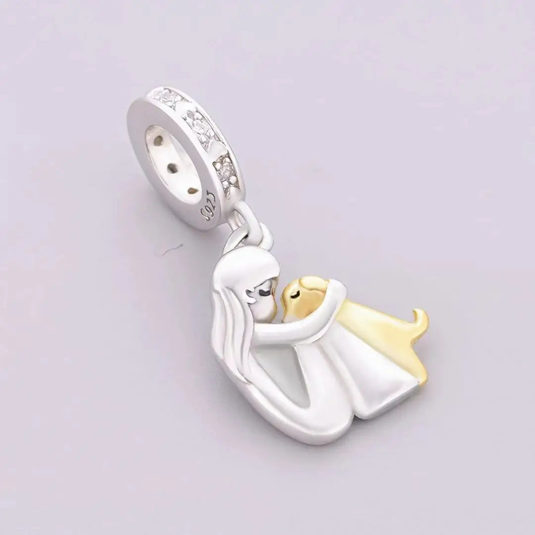 Pan Charms Bracelet Bead 925 Sterling Silver Angel Dog Paw Baby Foot Infinity Love Bead Fit Original for Women Jewelry Making