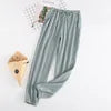 Japanese Women's Spring and Autumn Home Trousers, Cotton Washed Double-layer Tulle Loose and Comfortable Trousers Casual Pants