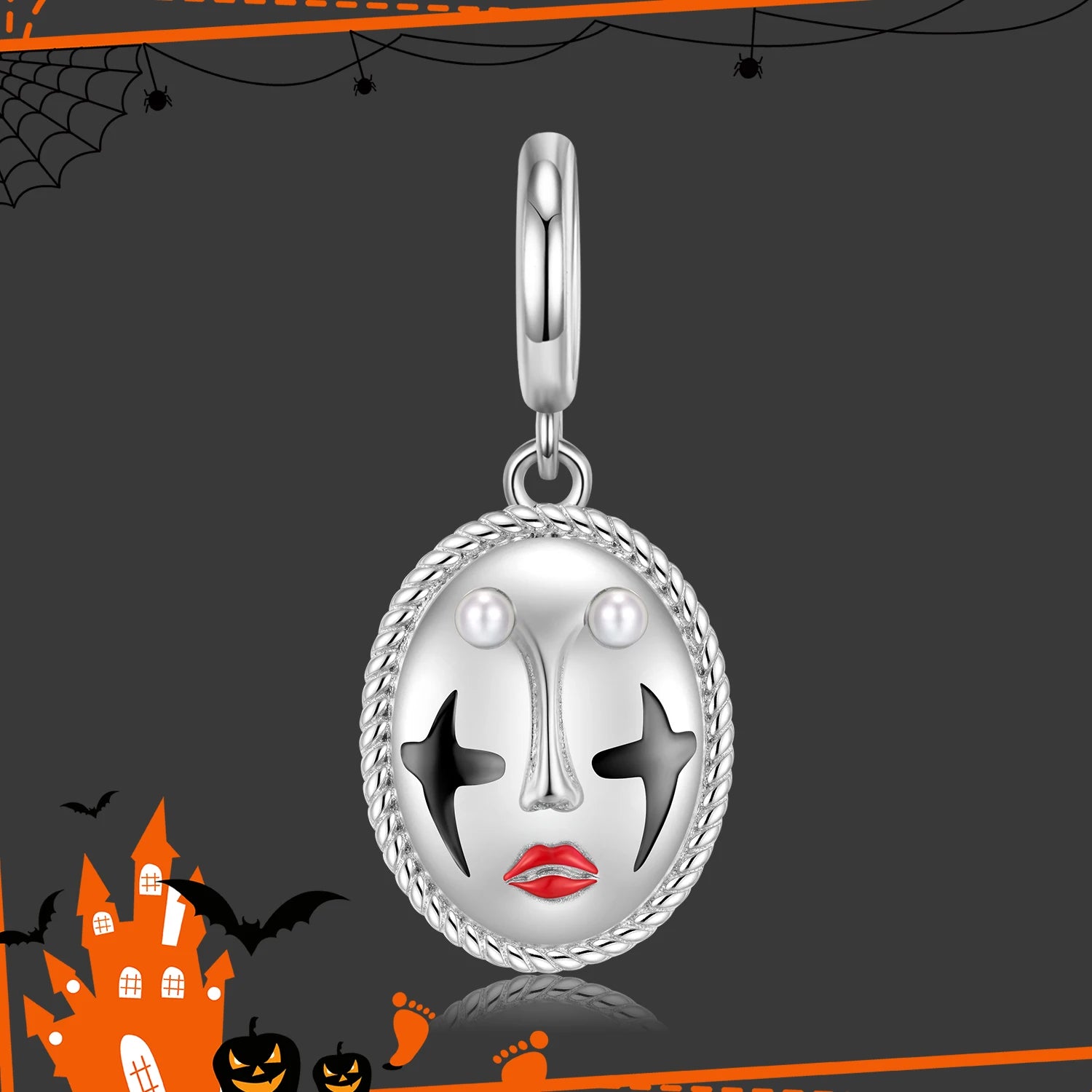 Fashion Gift 925 Sterling Silver Magic Skull Pumpkin Pendant Beads Halloween Jewelry Charm for Women Bracelet DIY Dropshipping