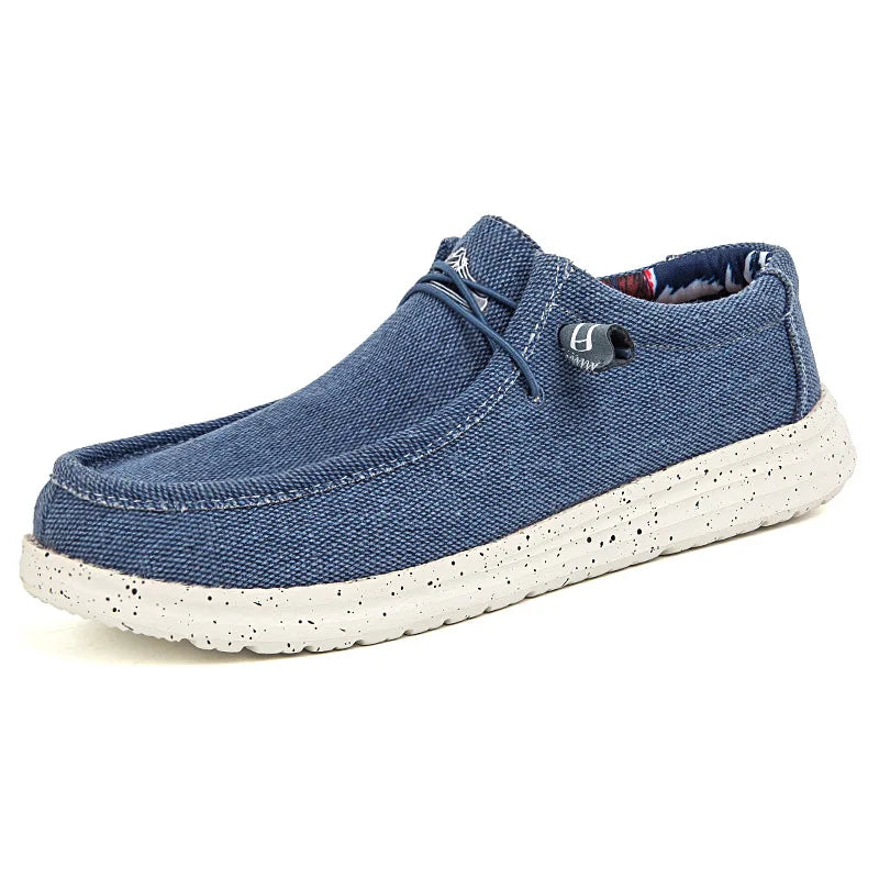 MAZ Canvas Men's Loafers Slip-On Lazy One-Step Shoes for Couples Comfortable Slip-On Men's Canvas Shoes