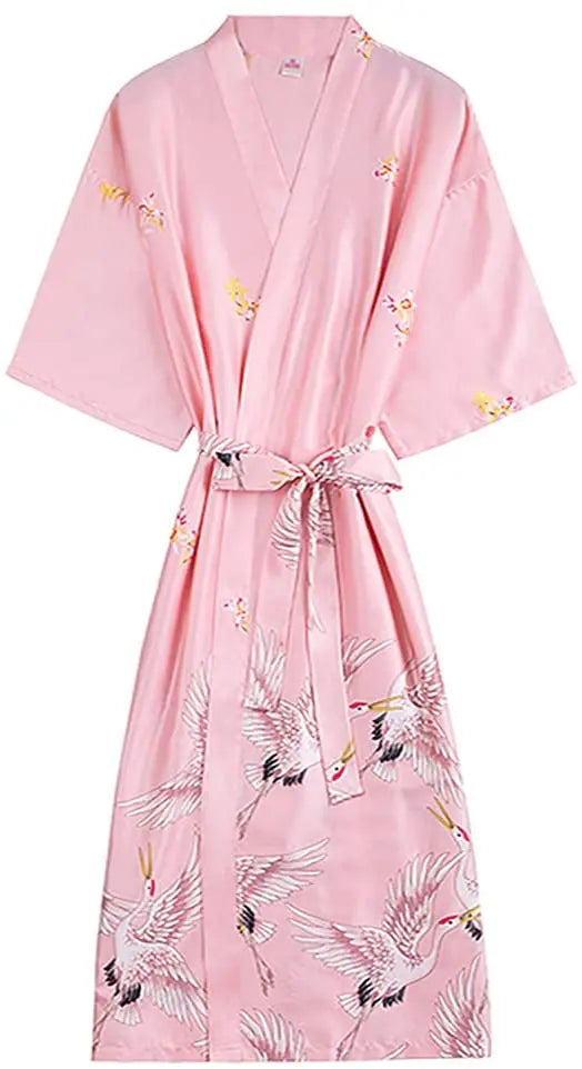 Silk Kimono Robe Bathrobe Women Satin Robe Silk Robes Night Sexy Robes Night Grow For Bridesmaid Summer Plus SizeS-XXXL 010412