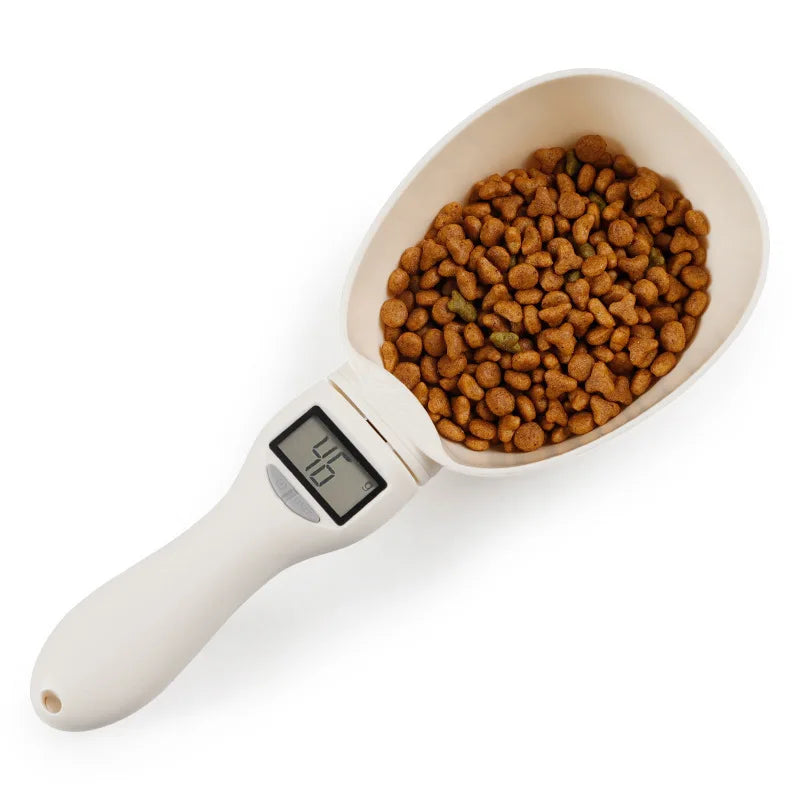 800g/01g pet food spoon Scale Electronic Measuring Tool 250ml for cat Dog Feeding Bowl Digital Precise Detachable scooper