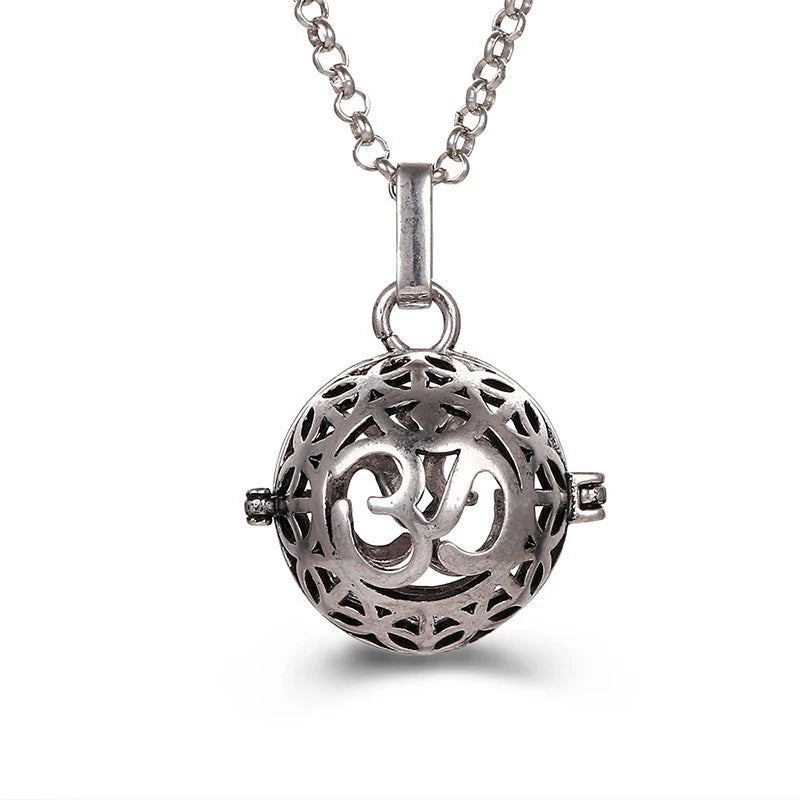 Multiple Style Mexico Chime Angel Wings Music Ball Necklace Vintage Perfume Locket Necklace Aromatherapy Oil Diffuser Wholesale