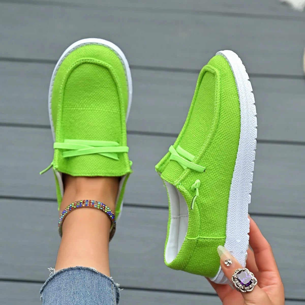 Foreign Trade Large Size Women's Casual Shoes 2026 Spring Autumn New Breathable Durable Shock Flat Smart Loafers for Women