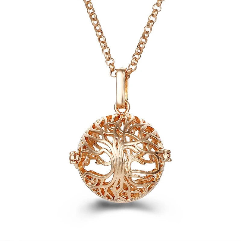 Multiple Style Mexico Chime Angel Wings Music Ball Necklace Vintage Perfume Locket Necklace Aromatherapy Oil Diffuser Wholesale