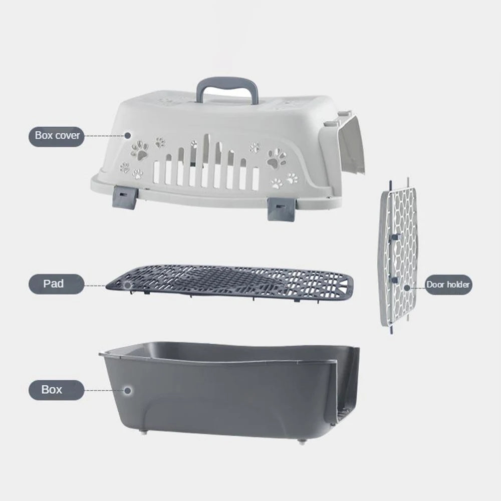 Airline Approved Small Pet Box Cat Carrier Durable Breathable Travel Cage for Kitten Puppy Rabbit Outdoor Durable Transport Box