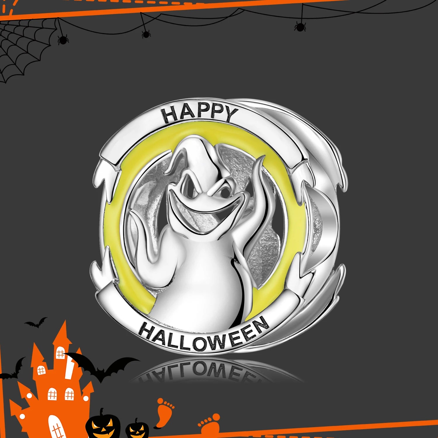 Fashion Gift 925 Sterling Silver Magic Skull Pumpkin Pendant Beads Halloween Jewelry Charm for Women Bracelet DIY Dropshipping