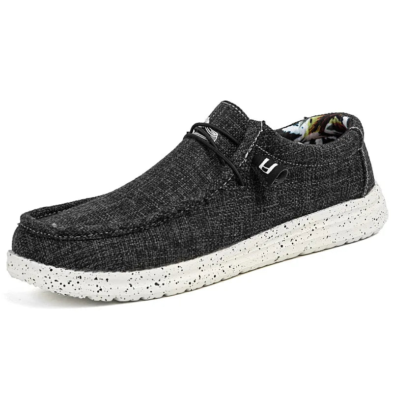 MAZ Canvas Men's Loafers Slip-On Lazy One-Step Shoes for Couples Comfortable Slip-On Men's Canvas Shoes