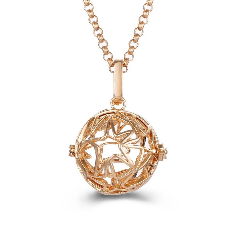 Multiple Style Mexico Chime Angel Wings Music Ball Necklace Vintage Perfume Locket Necklace Aromatherapy Oil Diffuser Wholesale