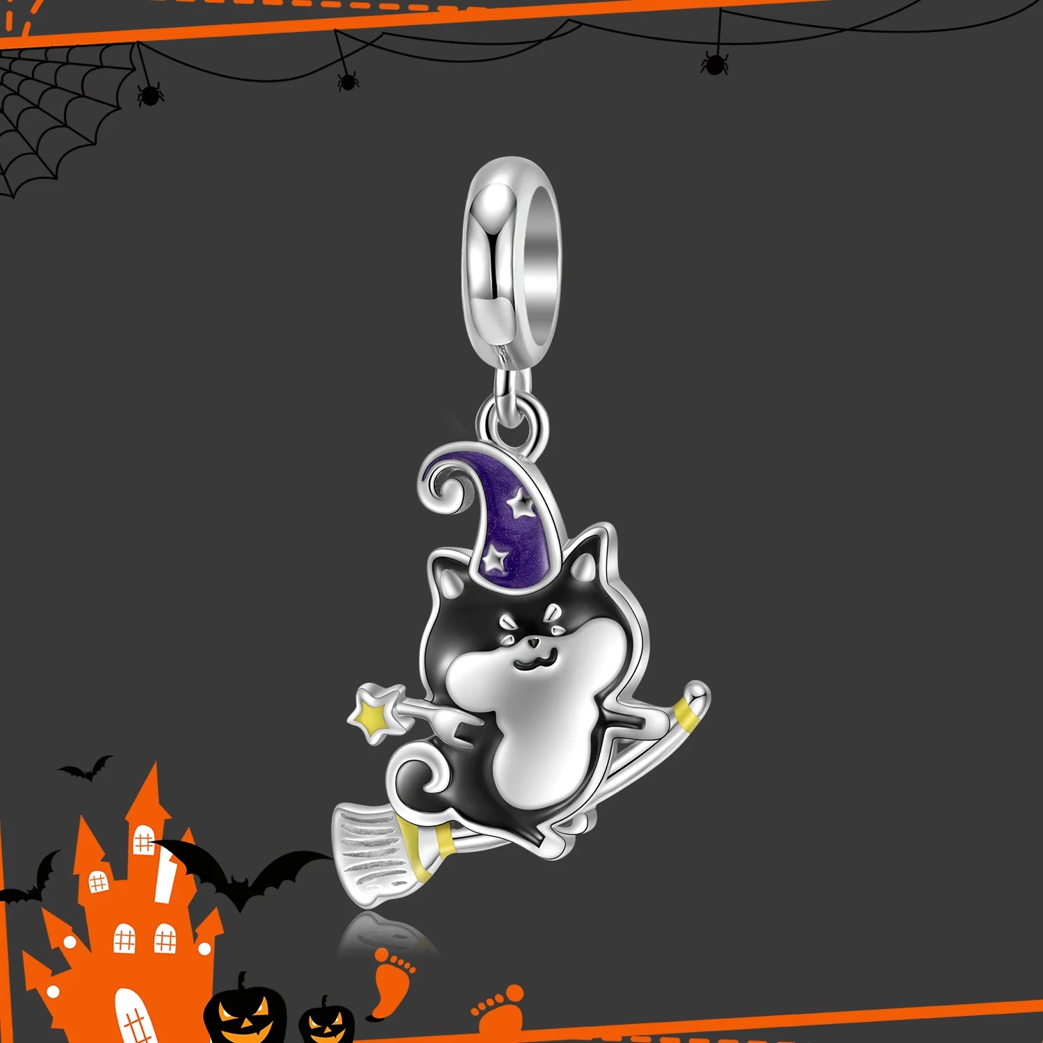 Fashion Gift 925 Sterling Silver Magic Skull Pumpkin Pendant Beads Halloween Jewelry Charm for Women Bracelet DIY Dropshipping