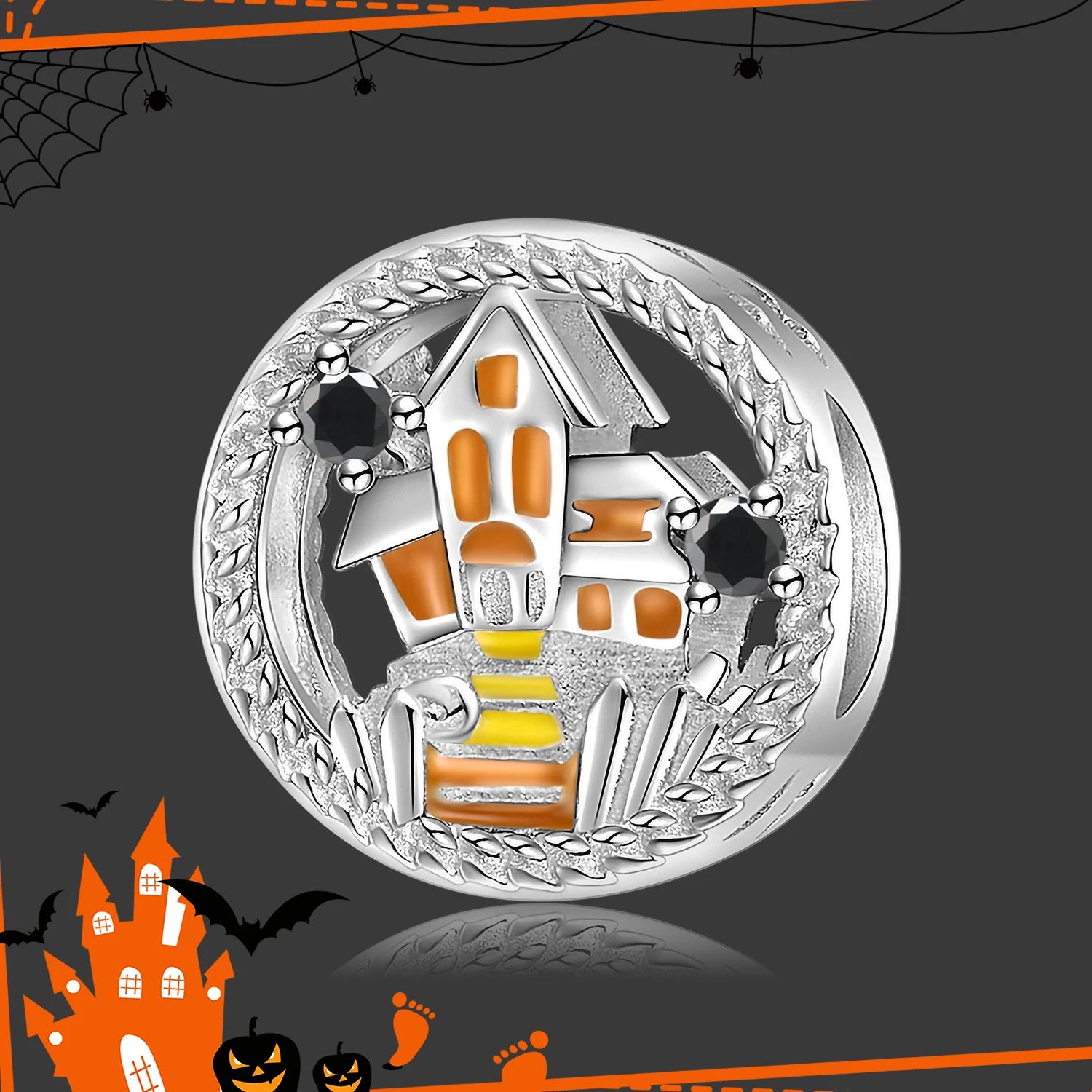 Fashion Gift 925 Sterling Silver Magic Skull Pumpkin Pendant Beads Halloween Jewelry Charm for Women Bracelet DIY Dropshipping