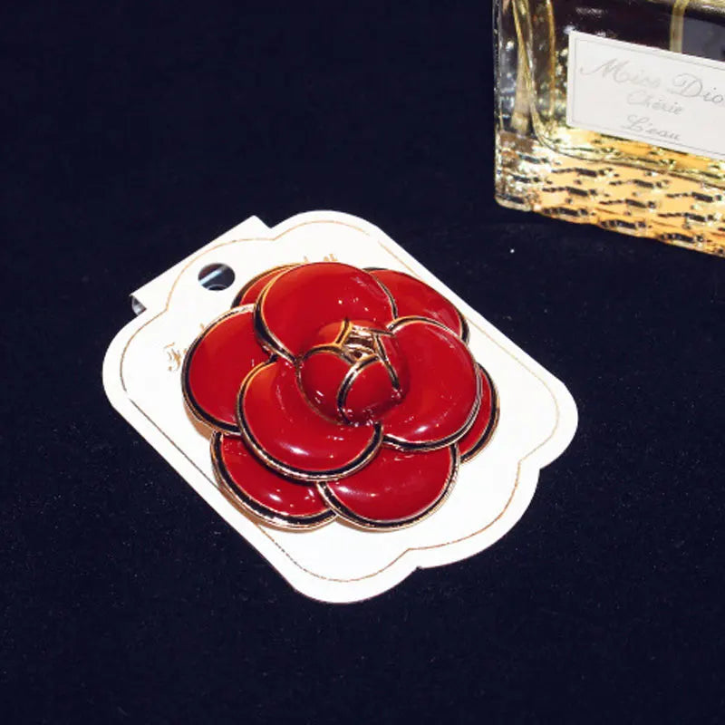 High Grade Luxury Big Brand Camellia cc Brooch Scarves Buckle Valentine's Day Pin Brooches For Woman Gift Accessories