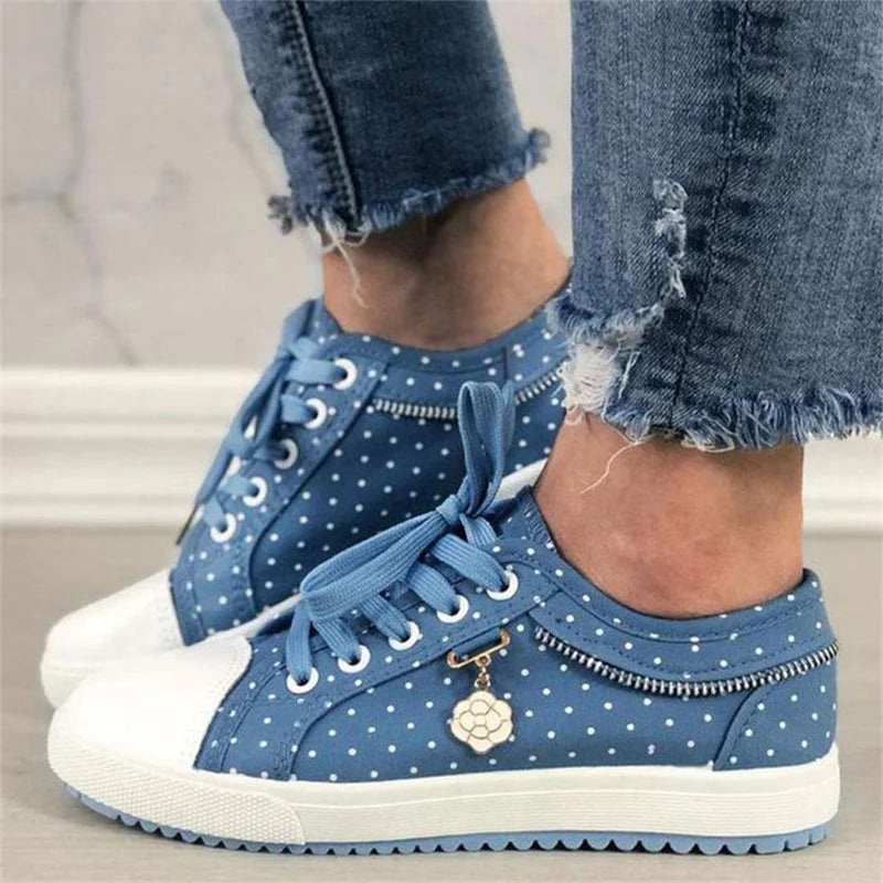 Student Girls Summer Mesh Sneakers Womens Sweet Blue Shoes Elegant Female Vulcan Sneakers Walking Lady Shoes Female Espadrilles