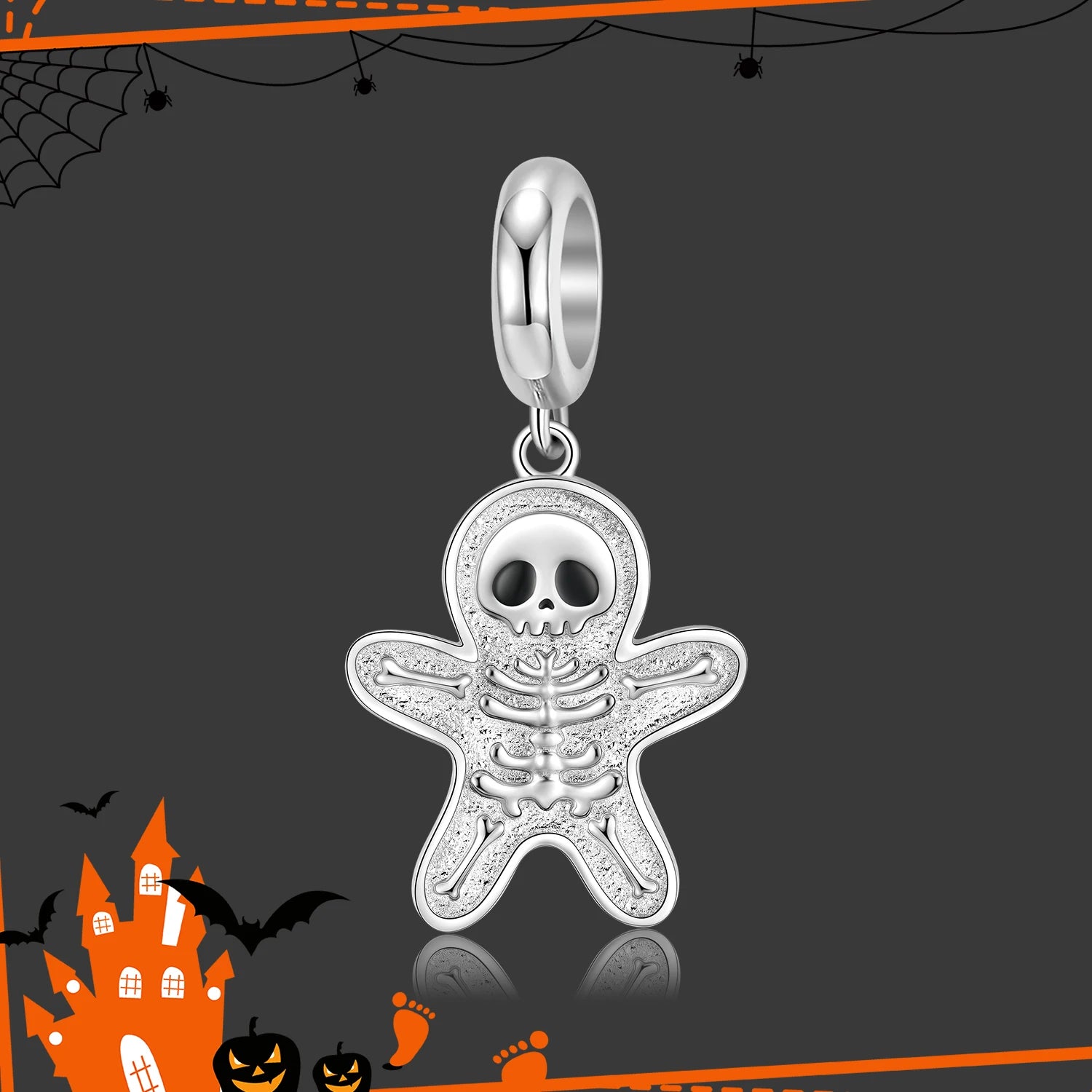 Fashion Gift 925 Sterling Silver Magic Skull Pumpkin Pendant Beads Halloween Jewelry Charm for Women Bracelet DIY Dropshipping