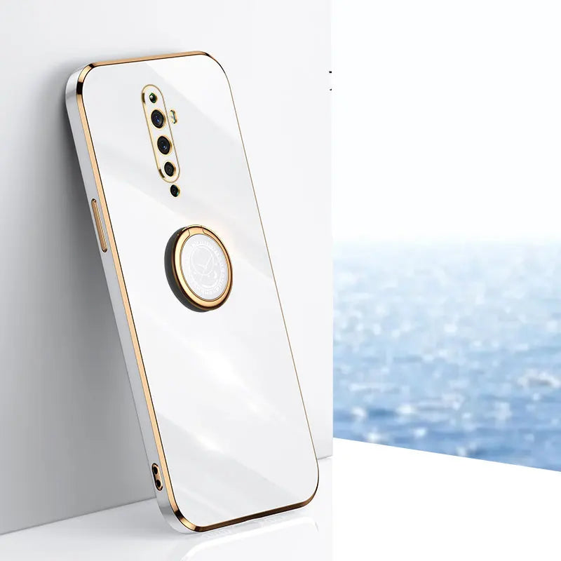 Luxury Plating Stand Holder Soft Phone Case For OPPO Reno2 Z F Cover Protection Shockproof OPPO Reno 2 2Z 2F Fundas Capa 7 Color