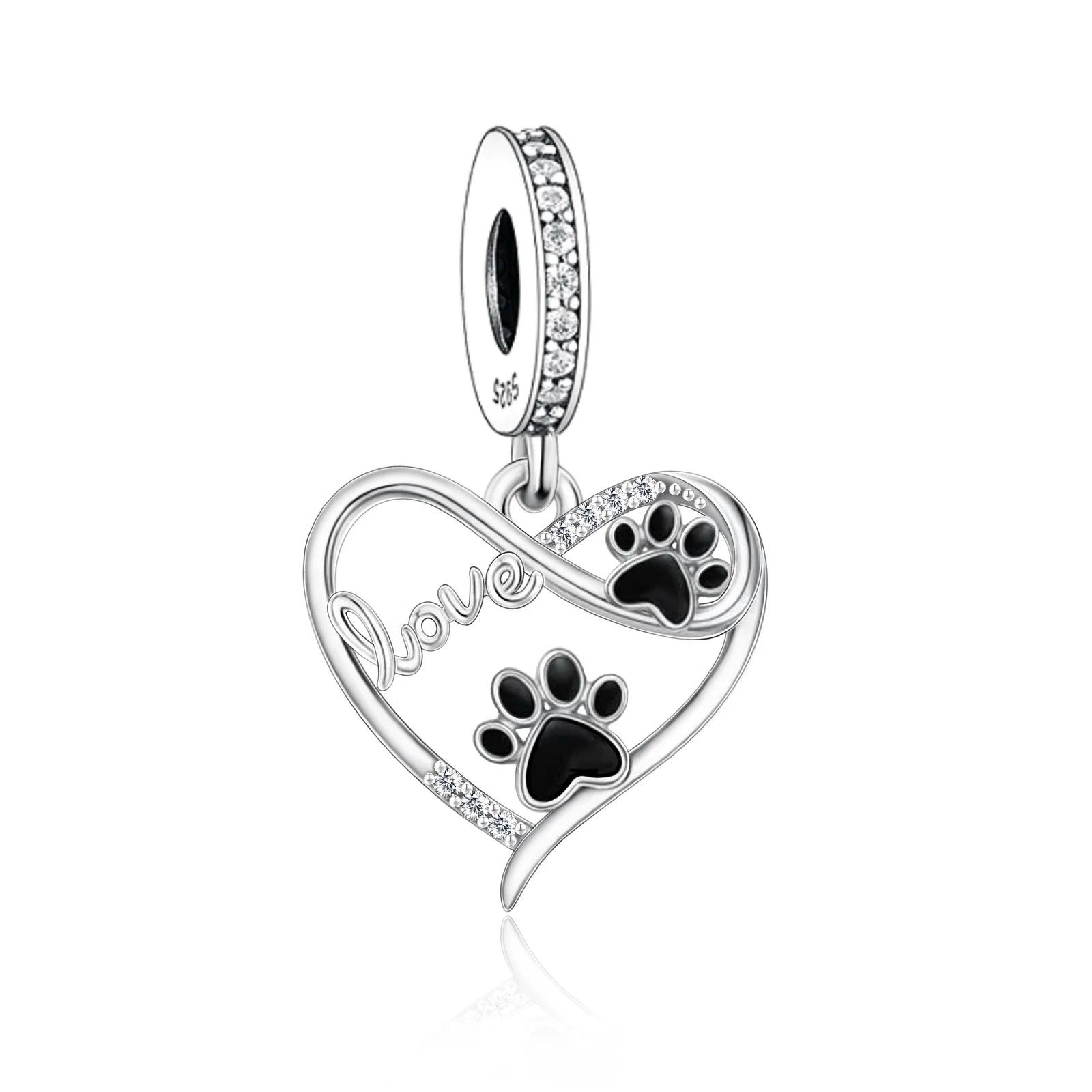 Pan Charms Bracelet Bead 925 Sterling Silver Angel Dog Paw Baby Foot Infinity Love Bead Fit Original for Women Jewelry Making