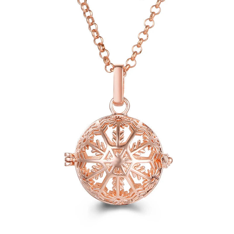 Multiple Style Mexico Chime Angel Wings Music Ball Necklace Vintage Perfume Locket Necklace Aromatherapy Oil Diffuser Wholesale