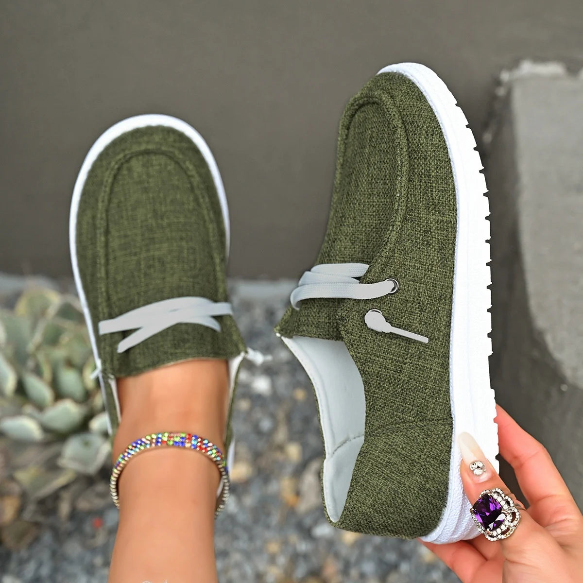 Foreign Trade Large Size Women's Casual Shoes 2026 Spring Autumn New Breathable Durable Shock Flat Smart Loafers for Women