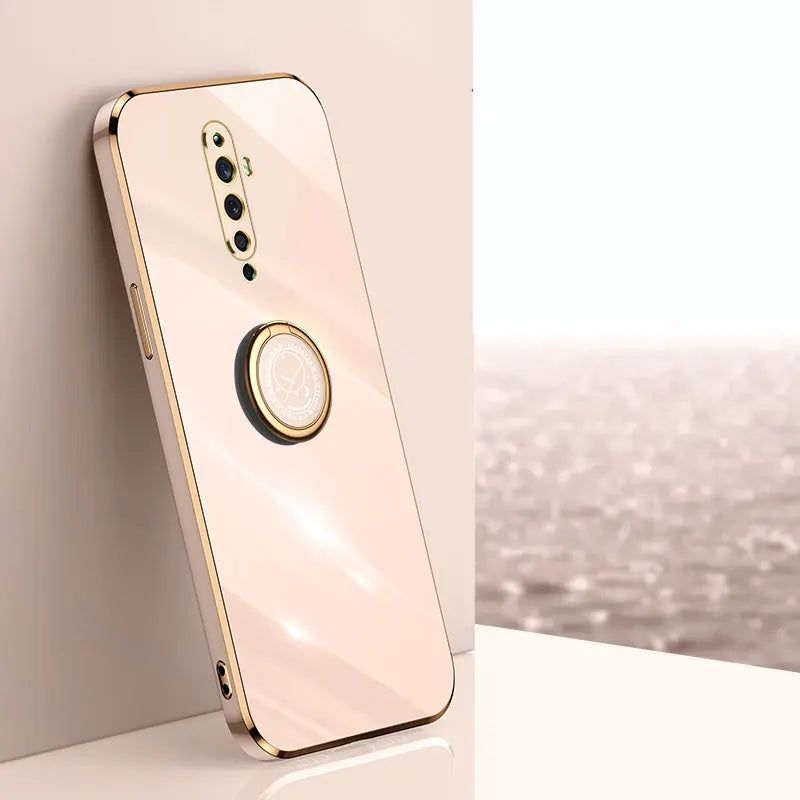 Luxury Plating Stand Holder Soft Phone Case For OPPO Reno2 Z F Cover Protection Shockproof OPPO Reno 2 2Z 2F Fundas Capa 7 Color