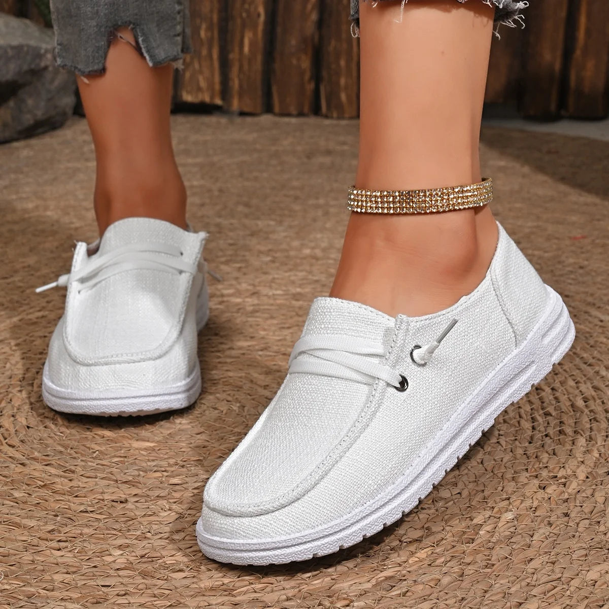 Foreign Trade Large Size Women's Casual Shoes 2026 Spring Autumn New Breathable Durable Shock Flat Smart Loafers for Women