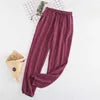 Japanese Women's Spring and Autumn Home Trousers, Cotton Washed Double-layer Tulle Loose and Comfortable Trousers Casual Pants