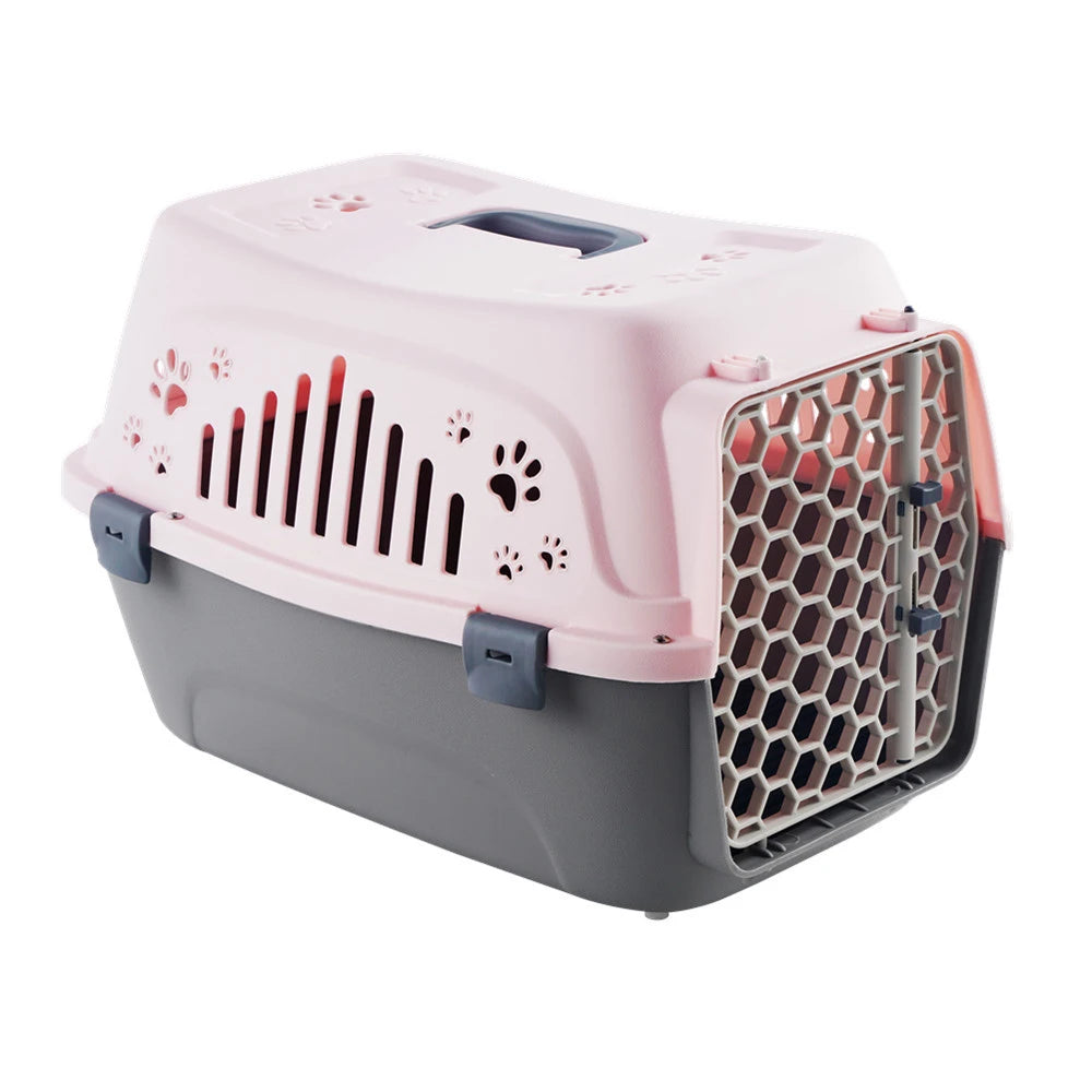 Airline Approved Small Pet Box Cat Carrier Durable Breathable Travel Cage for Kitten Puppy Rabbit Outdoor Durable Transport Box