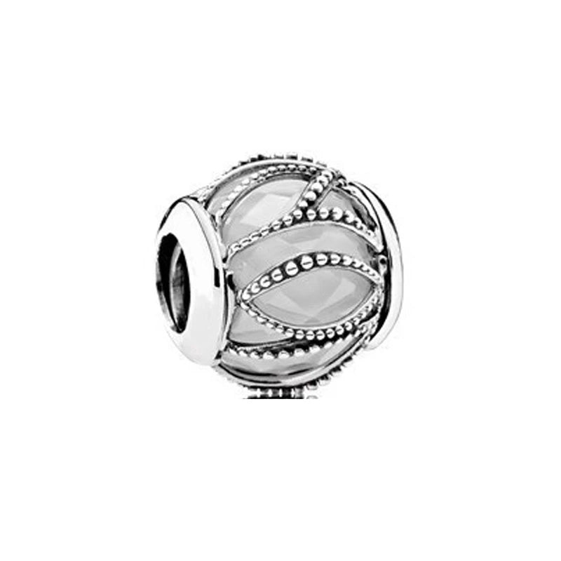 2026 Bestselling DIY Heart&Round Jewelry Gift Fit Original European Silver Bracelet Necklace Flower Charm Coffee Ice Cream Bead