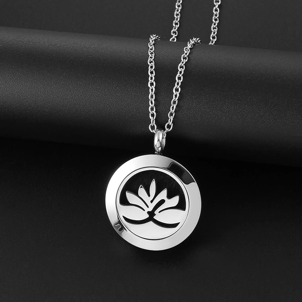 St. Benedict necklace 316L stainless steel pendant diffuser locket magnetic essential oil diffuser necklace aromatherapy jewelry