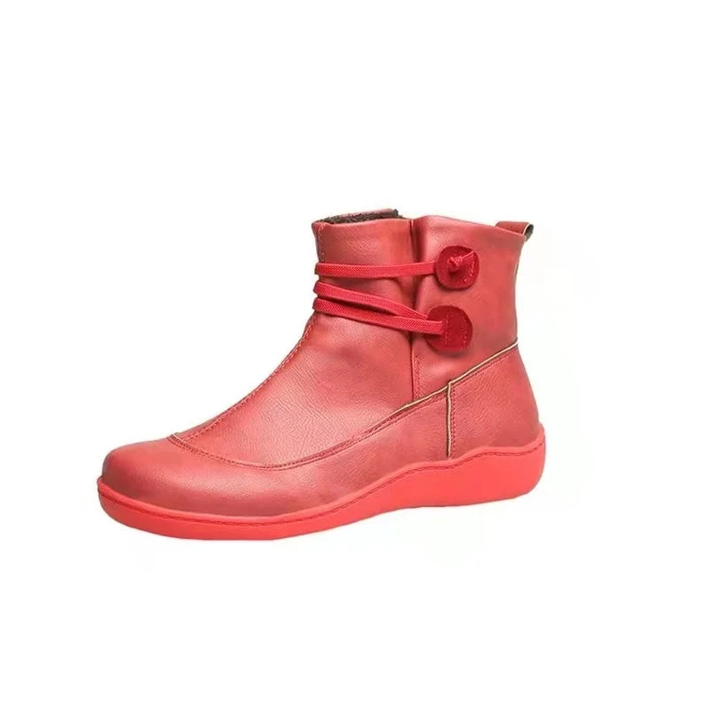 Boots Women Chelsea Ankle Botins Low Cowboy Sneakers Rain  Snow Western Flat-heeled Gothic Punk New Rock on Offer