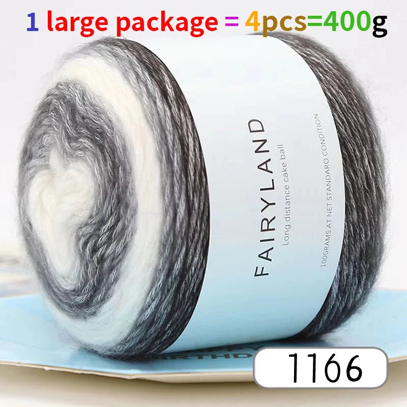1pc 100g Gradient Rainbow Yarn, Suitable for DIY Crochet and Knitted Warm Sweaters, Scarves, Hats, Shawls, Etc