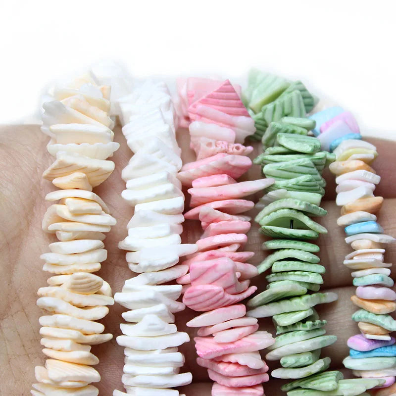 7-16mm Natural  Multi Color Mother of Shell Pearls Spacer Loose Beads  for Jewelry Making DIY Bracelets Necklace Earrings 15"