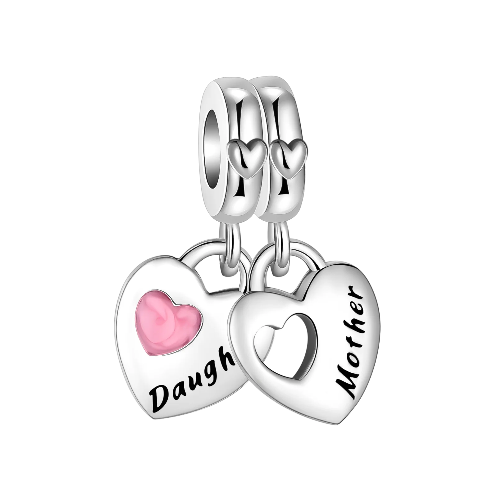2024 New 925 Sterling Silver Bead Golden Heart-Shaped Lock Birthday Candle Charm Fit Bracelet DIY Women Jewelry