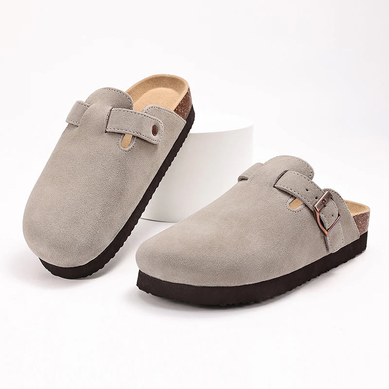 Bebealy Clogs For Women Slippers New Suede Clogs Shoes Outdoor Platform Nonslip Beach Slippers Summer Soft Men Clogs Slippers