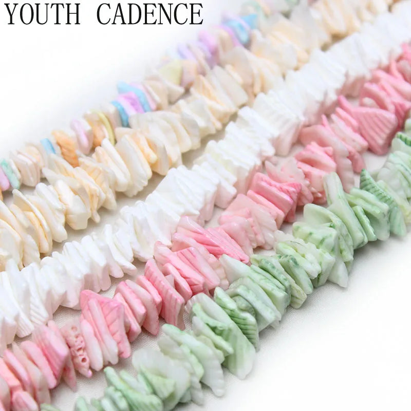 7-16mm Natural  Multi Color Mother of Shell Pearls Spacer Loose Beads  for Jewelry Making DIY Bracelets Necklace Earrings 15"