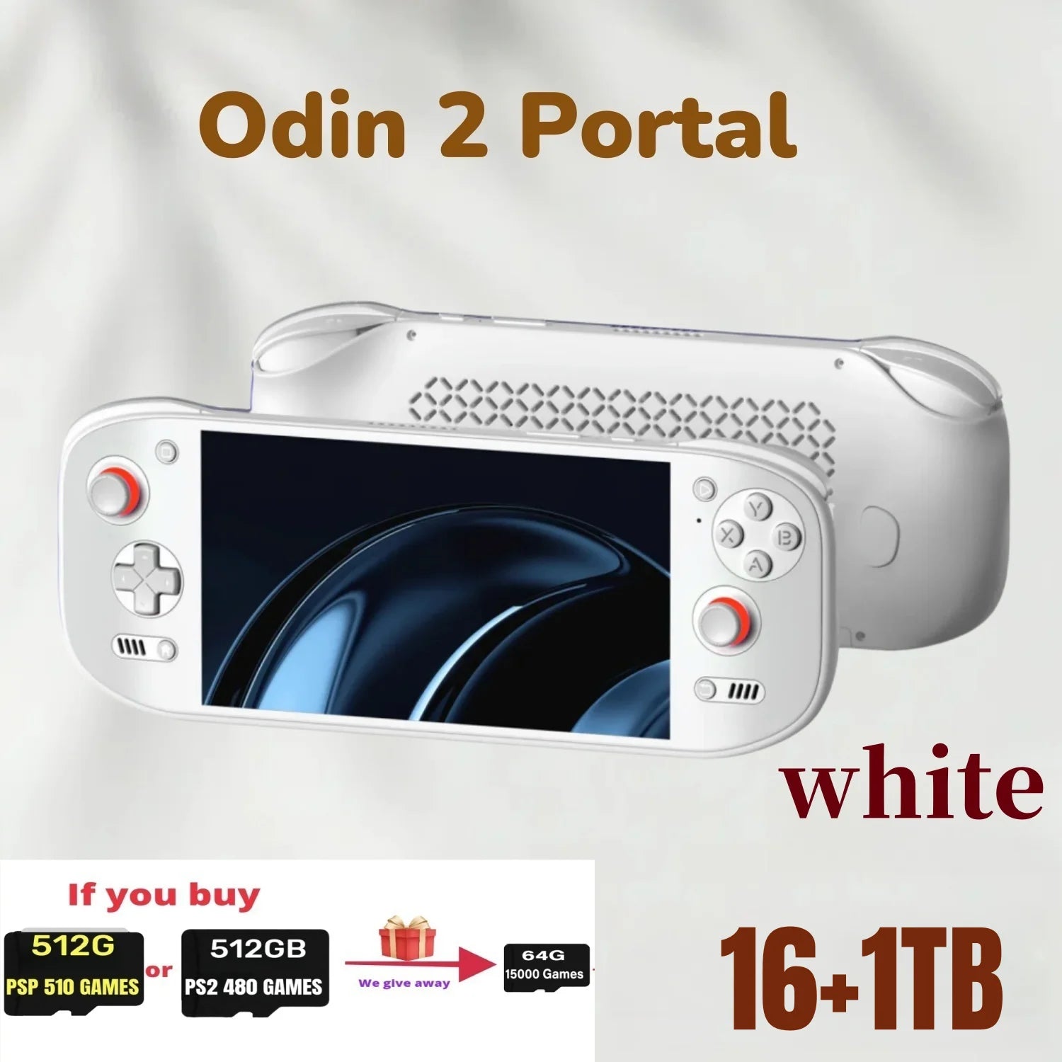 AYN Odin 2 Portal Handheld Game Console 7 Inch 120HZ Screen Android 13 8000mAh 8Gen2 Open Source Retro Video Game Player PS2 PSP