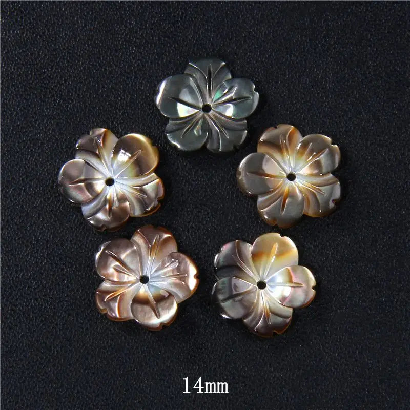 New In Natural Pearl Flower Shape Beads Mother of Pearl Charm Beads Natural Shell Bead for DIY Bracelet Necklaces Earrings Ring