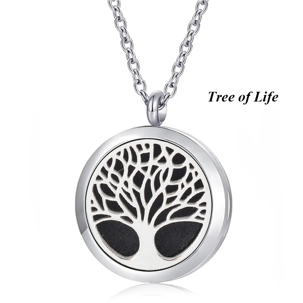 St. Benedict necklace 316L stainless steel pendant diffuser locket magnetic essential oil diffuser necklace aromatherapy jewelry