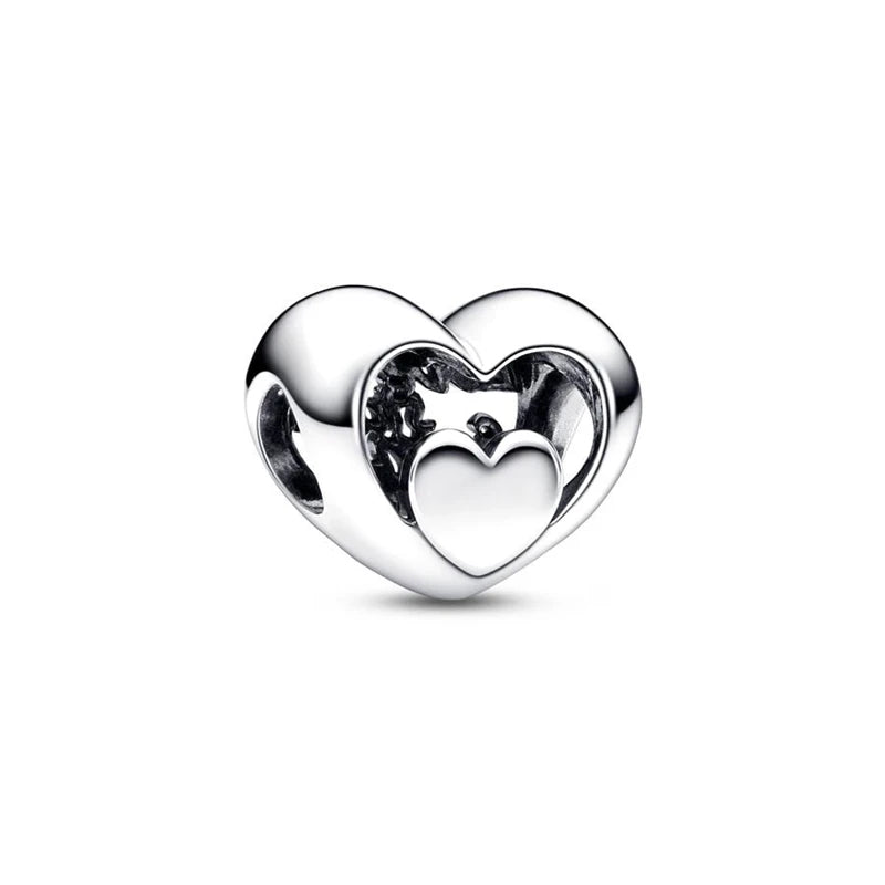 2026 Bestselling DIY Heart&Round Jewelry Gift Fit Original European Silver Bracelet Necklace Flower Charm Coffee Ice Cream Bead