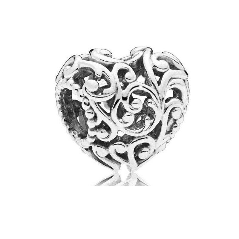 2026 Bestselling DIY Heart&Round Jewelry Gift Fit Original European Silver Bracelet Necklace Flower Charm Coffee Ice Cream Bead