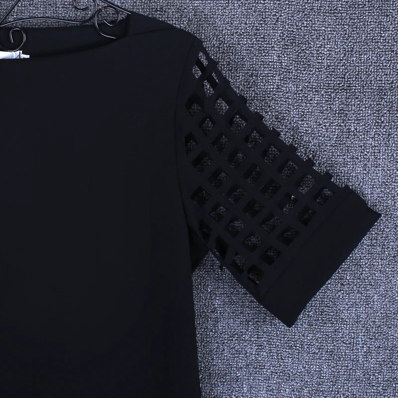 Summer Blouse Sexy Women Ladies Hollow Sleeve Slash Neck Loose Solid Shirts Casual Tops