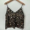 Summer Women Bling Sequined Tanks Tops Sexy Beaded Work Mesh Tops Chic Women Sparkly Cami Vest Femme Streetwear