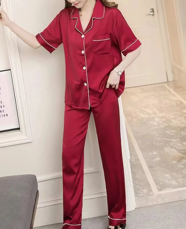 Customized Satin Pajamas Bachelorette Wedding Party Bridesmaid Pjs Silk Bride to Be Team Pajama Sets Maid of Honor Gifts