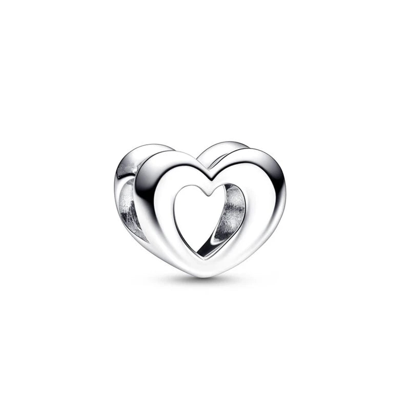 2026 Bestselling DIY Heart&Round Jewelry Gift Fit Original European Silver Bracelet Necklace Flower Charm Coffee Ice Cream Bead